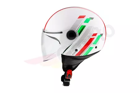 MT Helmets Street Scope motorcykelhjälm med öppet ansikte vit/röd/grön L-2