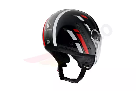 MT čelade Street Scope motoristična čelada z odprtim obrazom črna/rdeča M-3