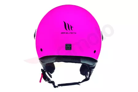 MT šalmai Street Solid atviro veido motociklininko šalmas rožinės spalvos M-3