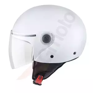 MT Helmets Street Solid motorcykelhjelm med åbent ansigt hvid M-1