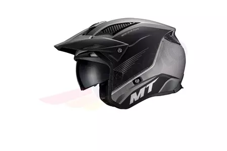 Kask motocyklowy trialowy MT Helmets District SV czarny/szary mat M-2