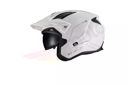 MT Helmets District SV Solid white gloss XL motocyklová trialová přilba-2