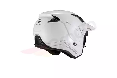Kask motocyklowy trialowy MT Helmets District SV Solid biały połysk XL-3