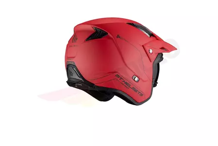 Kask motocyklowy trialowy MT Helmets District SV czerwony mat M-3