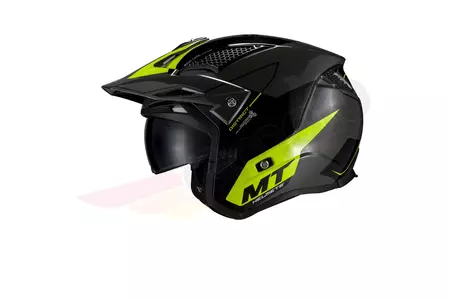 Kask motocyklowy trialowy MT Helmets District SV Summit czarny/żółty fluo M-2