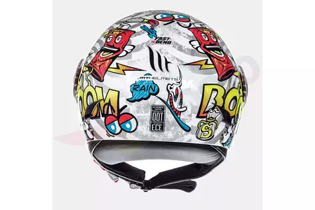 MT Helmets Urban Kid Street Art casco da moto per bambini bianco/giallo fluo L-3