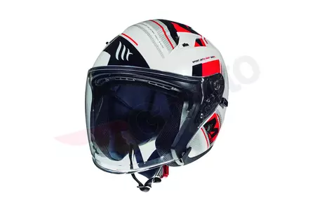 MT Helmets Avenue Sideway otvorena motociklistička kaciga s vizirom crveno/bijela M - MT10515572505/M