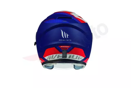 MT Helmets Avenue Sideway moto helma s otevřeným obličejem a hledím modrá/bílá/červená lesk M-3