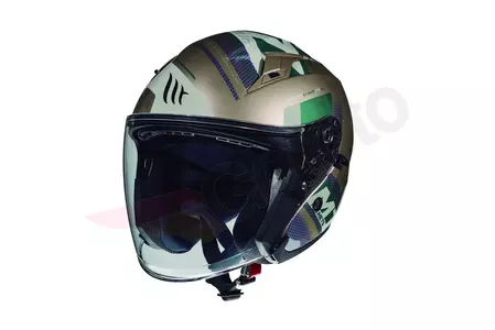 MT Helmets Avenue Sideway capacete de motociclismo aberto com pisca-pisca dourado brilhante L-1