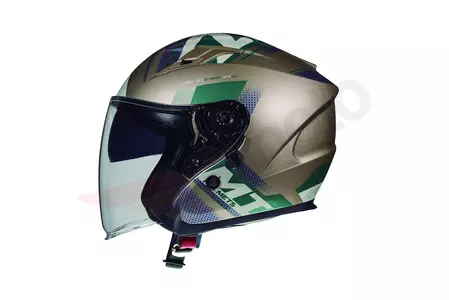 MT Helmets Avenue Sideway capacete de motociclismo aberto com pisca-pisca dourado brilhante L-2