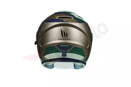 MT Helmets Avenue Sideway capacete de motociclismo aberto com pisca-pisca dourado brilhante L-3