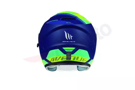 MT Helmets Avenue Sideway motorcykelhjälm med öppet ansikte och visir fluogul/blå matt M-3