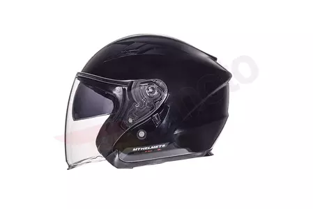 MT Čelade Avenue motoristična čelada z odprtim obrazom in vizirjem, črna, sijajna M-2