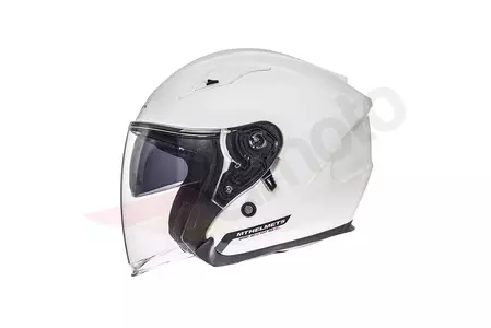 MT Helmets Avenue moto přilba s otevřeným obličejem a hledím bílá lesklá M-2