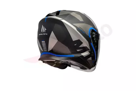 MT šalmai "Thunder 3" atviras motociklininko šalmas su skydeliu, juodas/mėlynas matinis XL-3