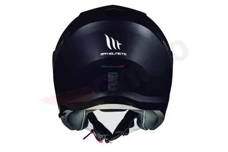 Capacete MT Helmets Thunder 3 aberto para motociclismo com viseira mate preto 3XL-3