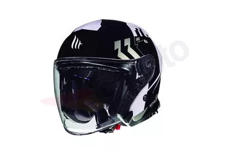MT Helmets Thunder 3 Venus ανοιχτό κράνος μοτοσικλέτας με γείσο λευκό/μαύρο/γκρι L-1