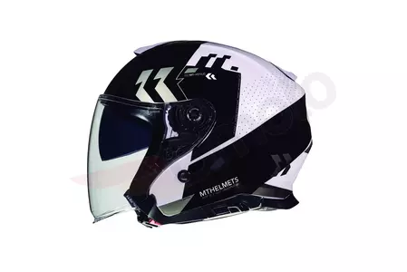 Kask motocyklowy otwarty MT Helmets Thunder 3 Venus z blendą biały/czarny/szary M-2
