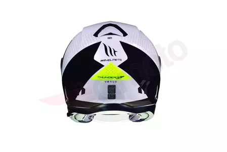 MT Helmets Thunder 3 Venus ανοιχτό κράνος μοτοσικλέτας με γείσο μαύρο/λευκό/κίτρινο φλούο L-3
