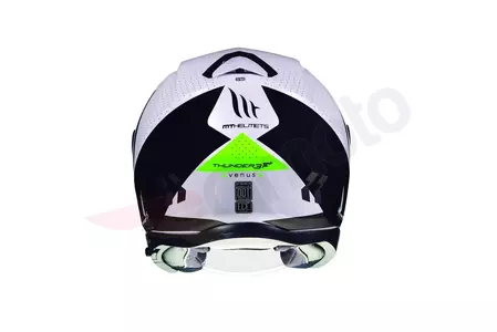 Kask motocyklowy otwarty MT Helmets Thunder 3 Venus z blendą biały połysk/czarny/czerwony XL-3