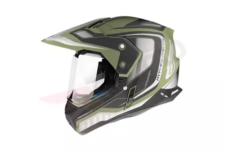 Kask motocyklowy enduro MT Helmets Synchrony Duosport szyba blenda zielony/czarny M-2