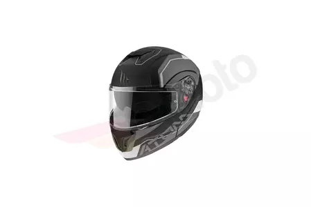 Kask motocyklowy szczękowy MT Helmets Atom Quark czarny/szary mat M-1
