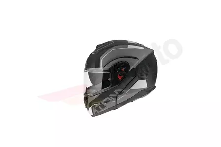 Kask motocyklowy szczękowy MT Helmets Atom Quark czarny/szary mat M-3