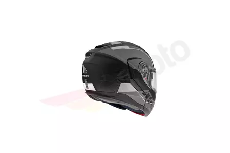 Kask motocyklowy szczękowy MT Helmets Atom Quark czarny/szary mat M-4