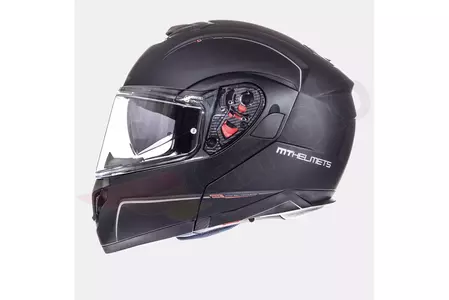 MT Helmets Κράνος μοτοσικλέτας Atom με γείσο μαύρο ματ M-1