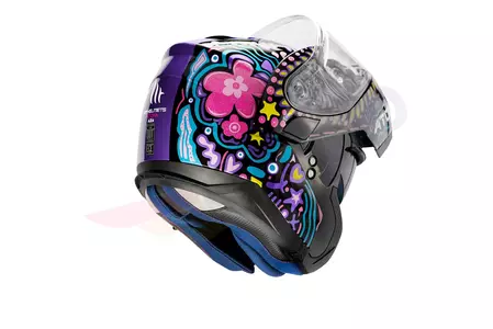 MT Helmets Atom Axa rosa/blau/schwarz Motorradhelm M-4