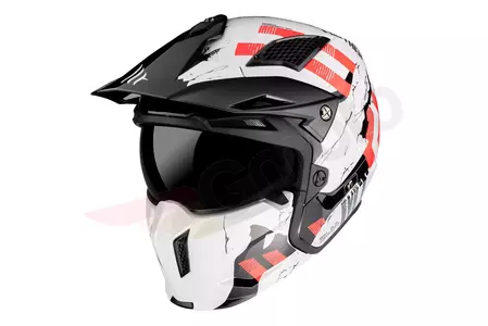 Kask motocyklowy trialowy MT Helmets Streetfighter Skull2020 czarny/czerwony/biały M -1