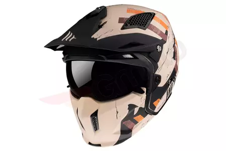MT Helme Streetfighter Skull2020 schwarz/orange matt L Motorrad Trial Helm-1