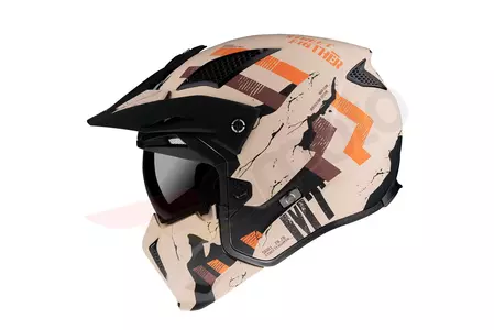 Kask motocyklowy trialowy MT Helmets Streetfighter Skull2020 czarny/pomarańczowy mat L-2