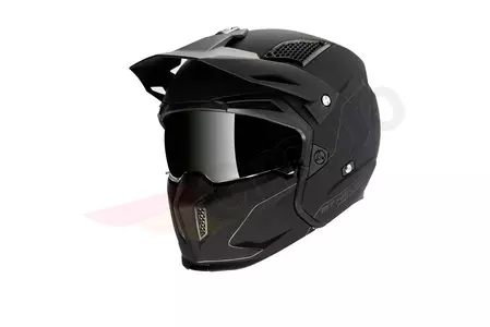 MT Helmets Streetfighter Solid mat noir M casque moto trial - MT12720000135/M