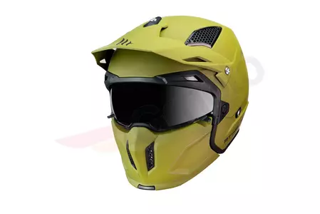 Kask motocyklowy trialowy MT Helmets Streetfighter Solid zielony mat M - MT12720000635/M
