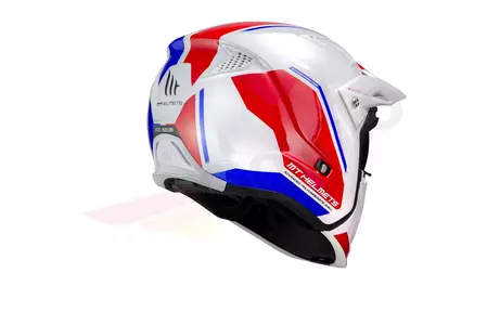 Kask motocyklowy trialowy MT Helmets Streetfighter Twin biały/niebieski/czerwony M -3