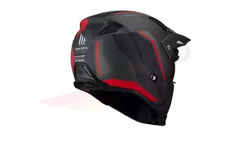 MT Helmets Streetfighter Twin nero/rosso opaco casco moto trial M-3