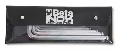 BETA Komplet 6 kluczy trzpieniowych z kulistą końcówką INOX