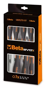 BETA Set Evox profiel Torx schroevendraaiers 7st - 1207E/TX-D7