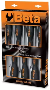 Комплект от 7 части за бита отвертка BETA - 1243/D7