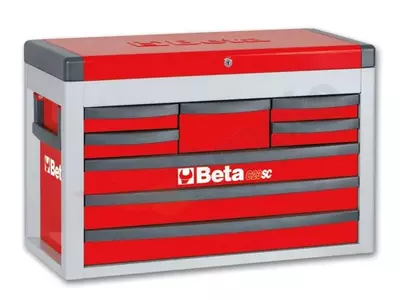 BETA Verktygslåda C23SC 8 lådor röd - 2300/C23SCR