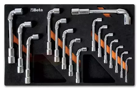 BETA Комплект тръбни гаечни ключове в касета - 2450/M75