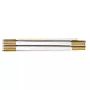 NEO Klappbares Holzmaßband 2m weiß und gelb - 74-020
