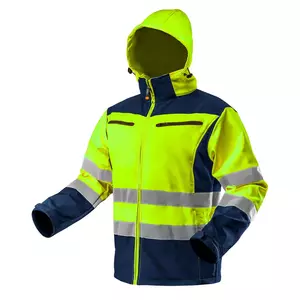 NEO Warning pracovní bunda softshell s kapucí žlutá velikost M - 81-700-M