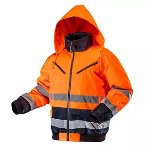 Zateplená výstražná pracovná bunda NEO oranžová veľkosť M - 81-711-M