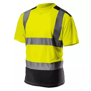 NEO T-shirt ostrzegawczy ciemny dół żółty rozmiar L