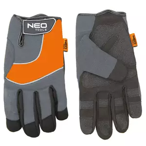NEO Pracovné rukavice zo syntetickej kože s PVC vložkami 10 - 97-605