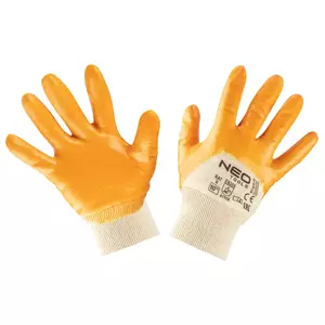 Bavlněné pracovní rukavice NEO s nitrilovým povrchem 4111X velikost 10 - 97-631-10