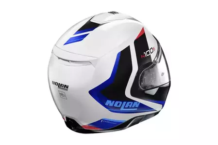 Nolan N100-5 Hilltop motociklininko šalmas N-COM Metal White XXS-2