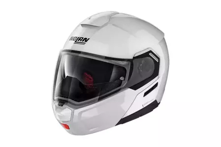 Nolan N90-3 Classic N-COM Metal White XL casco moto a ganascia - N93000027-005-XL